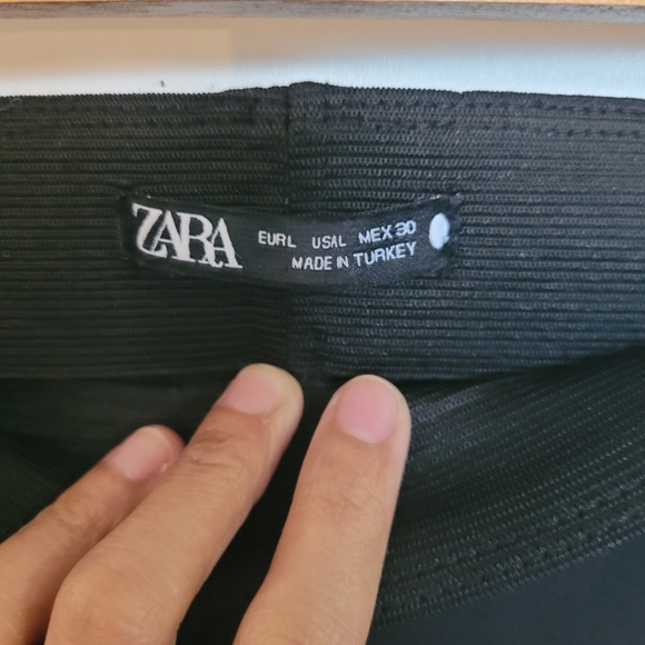 Zara Black Trousers Size Large - Picture 2 of 5